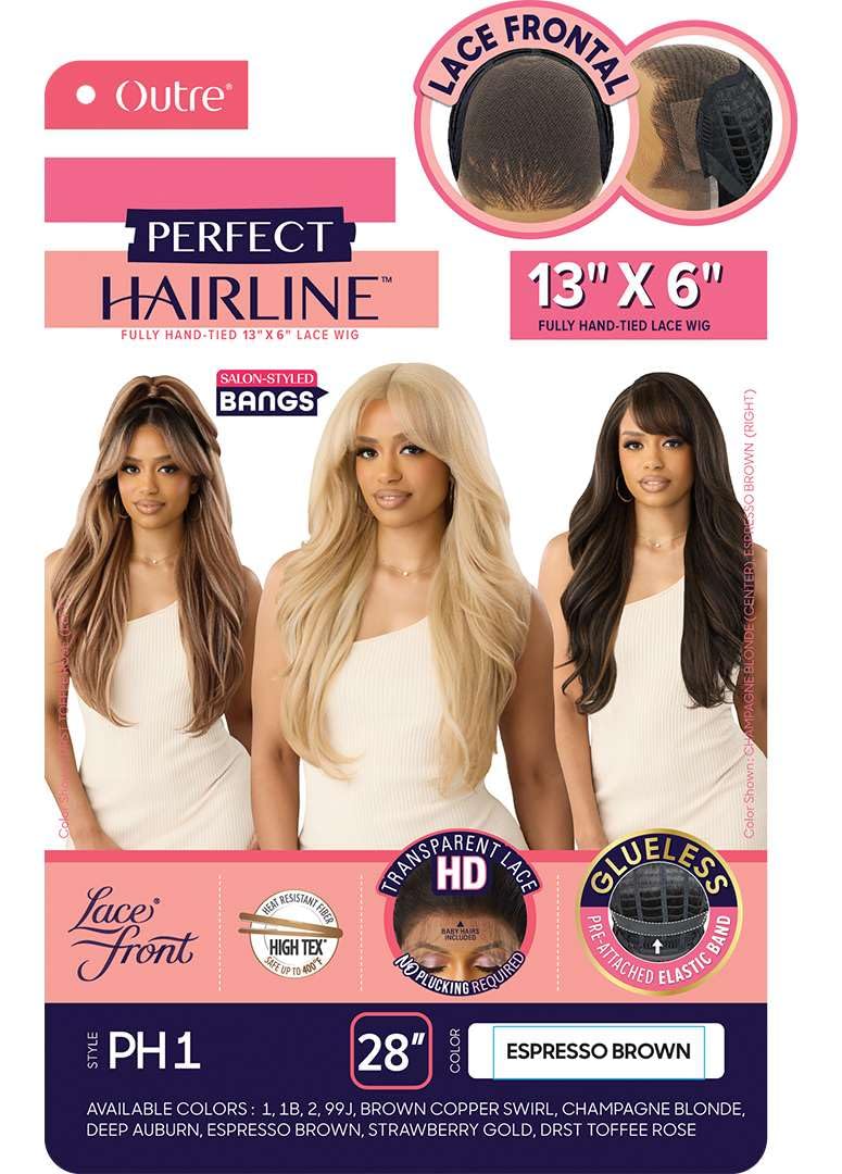 Outre Peluca con Encaje Frontal - Línea Perfecta del Cabello 13X6 -...