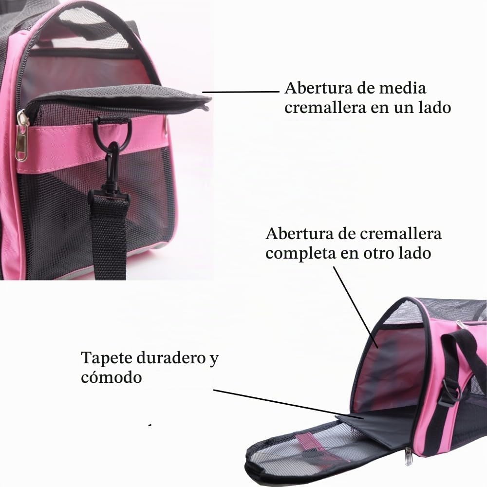 ZaneSun Transportador para gatos, transportador de viaje para masco...