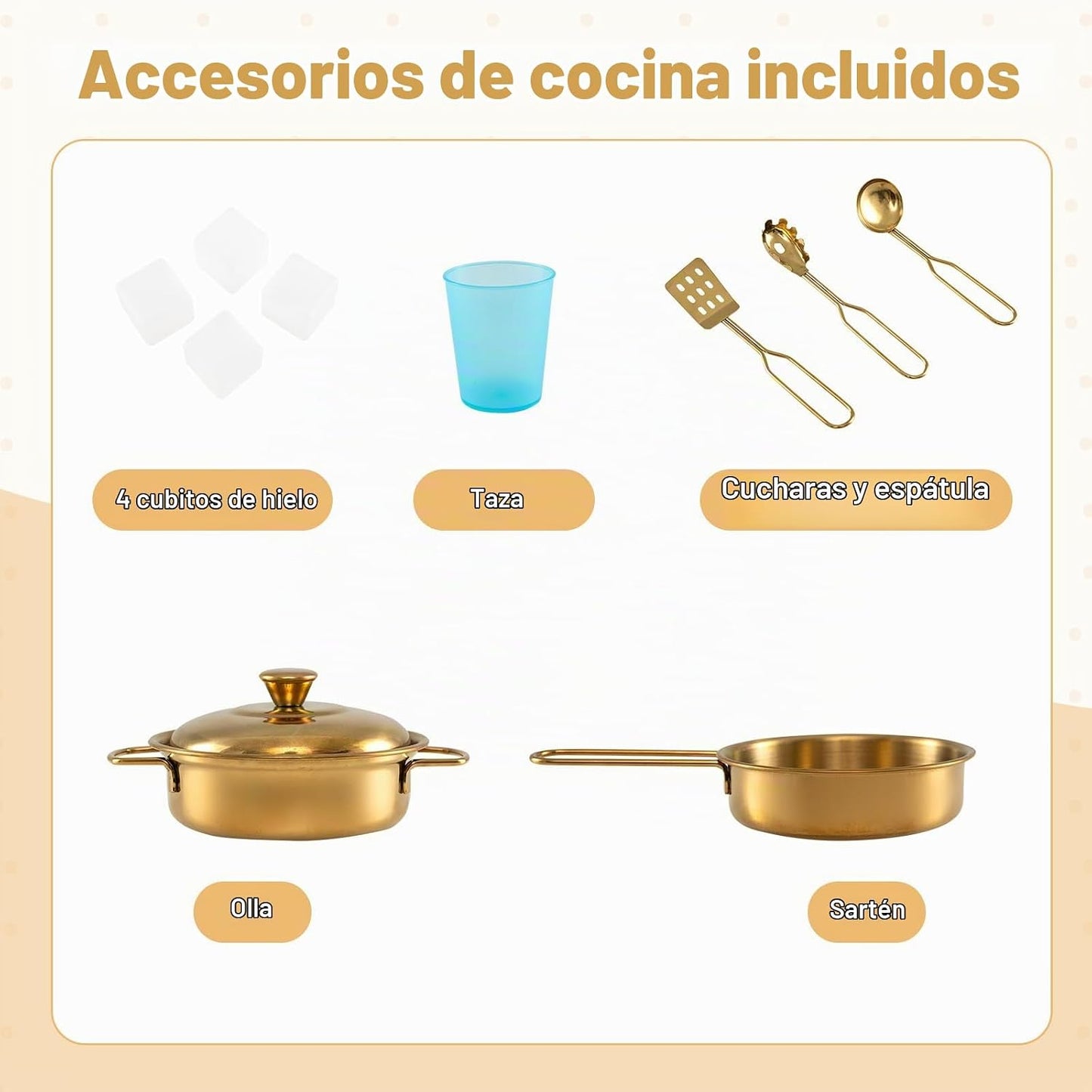 HONEY JOY Juego de cocina de madera para niños, juego de simulación...