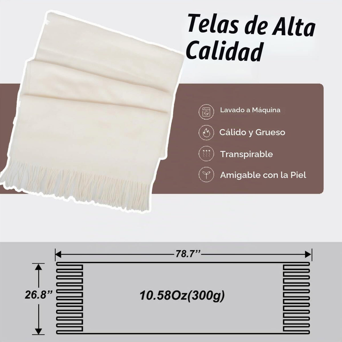 Bufanda de invierno para mujeres y hombres para clima frío - Chales...