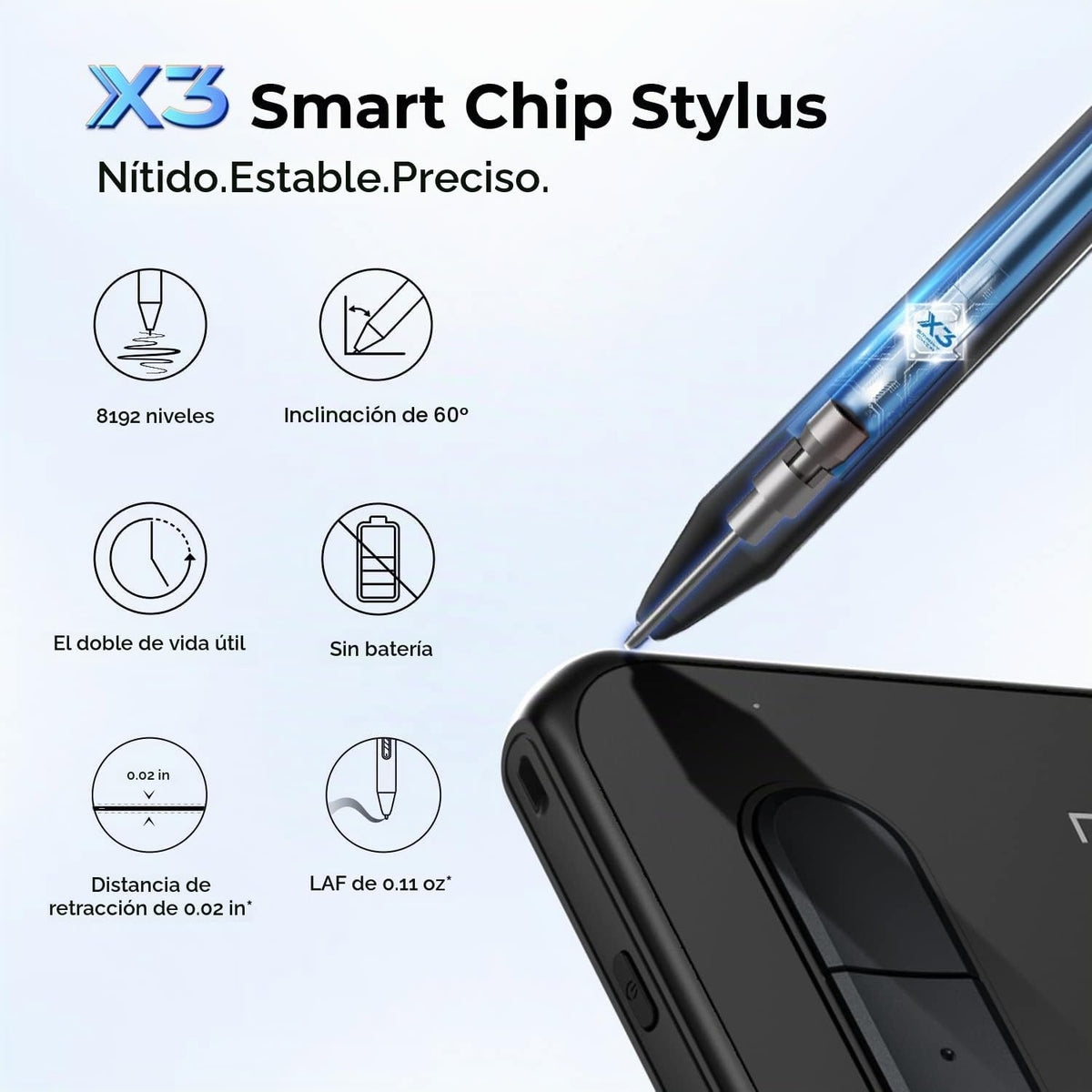 XPPen - Tableta gráfica de dibujo Deco MW Bluetooth inalámbrica par...
