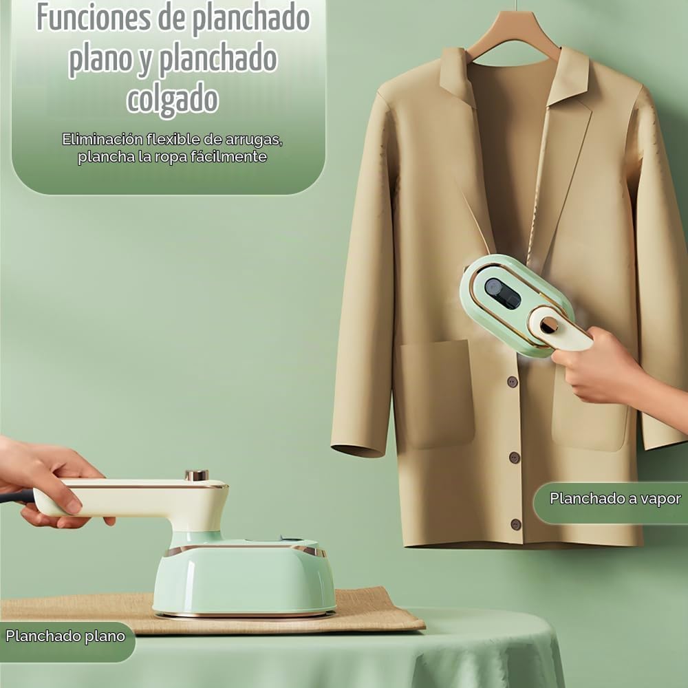 Plancha vaporera de viaje para ropa con un tanque de agua de 5.1 fl...