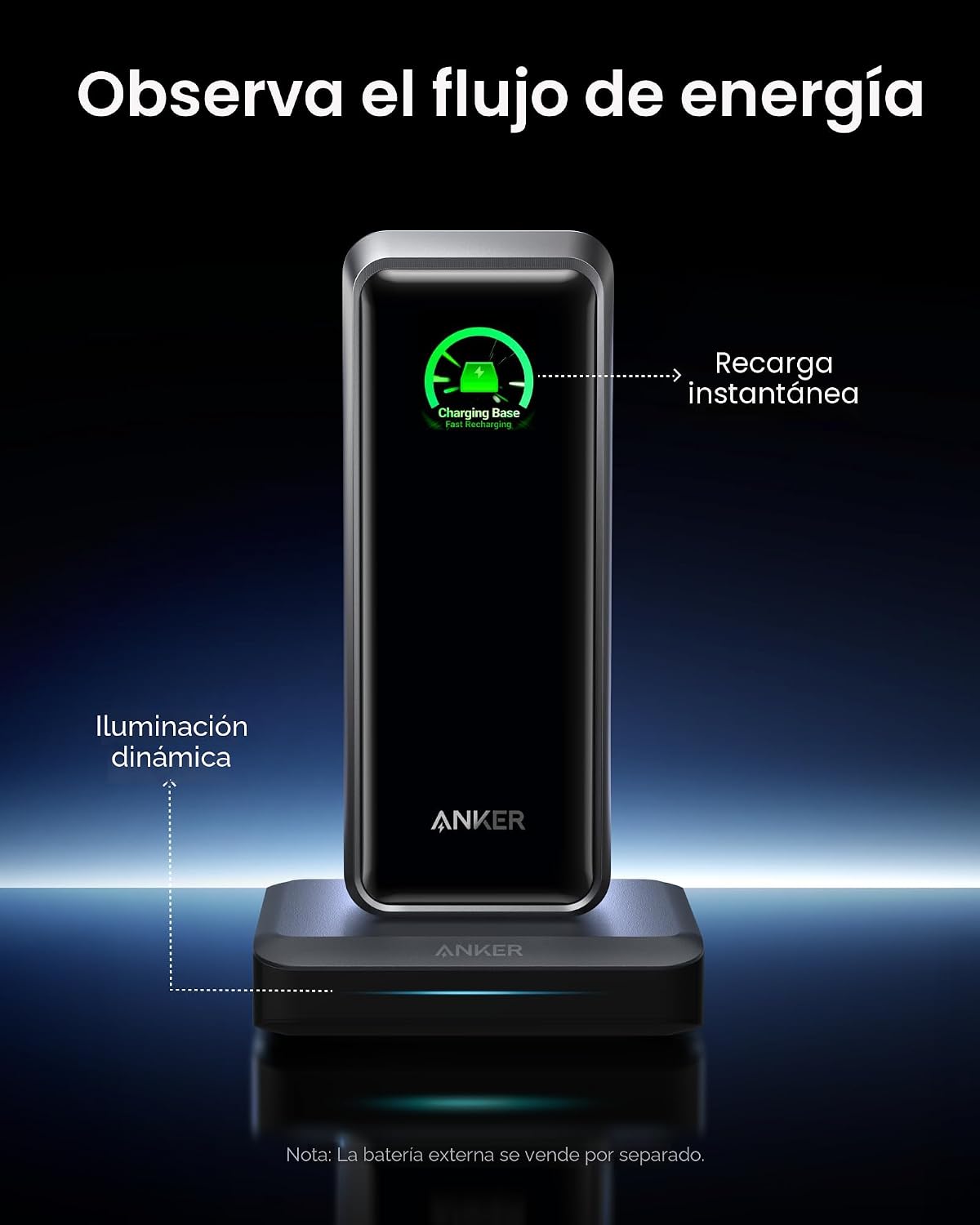 Anker Base de carga, carga máxima de 150W para 4 dispositivos, func...