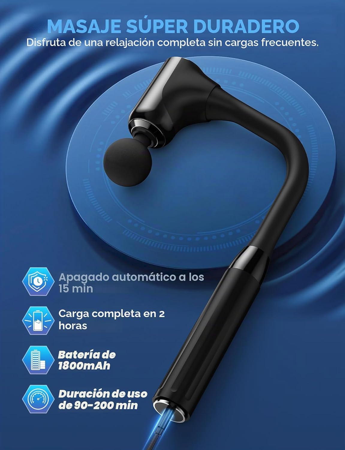 FVZ Pistola de masaje para masaje de espalda de tejido profundo con...