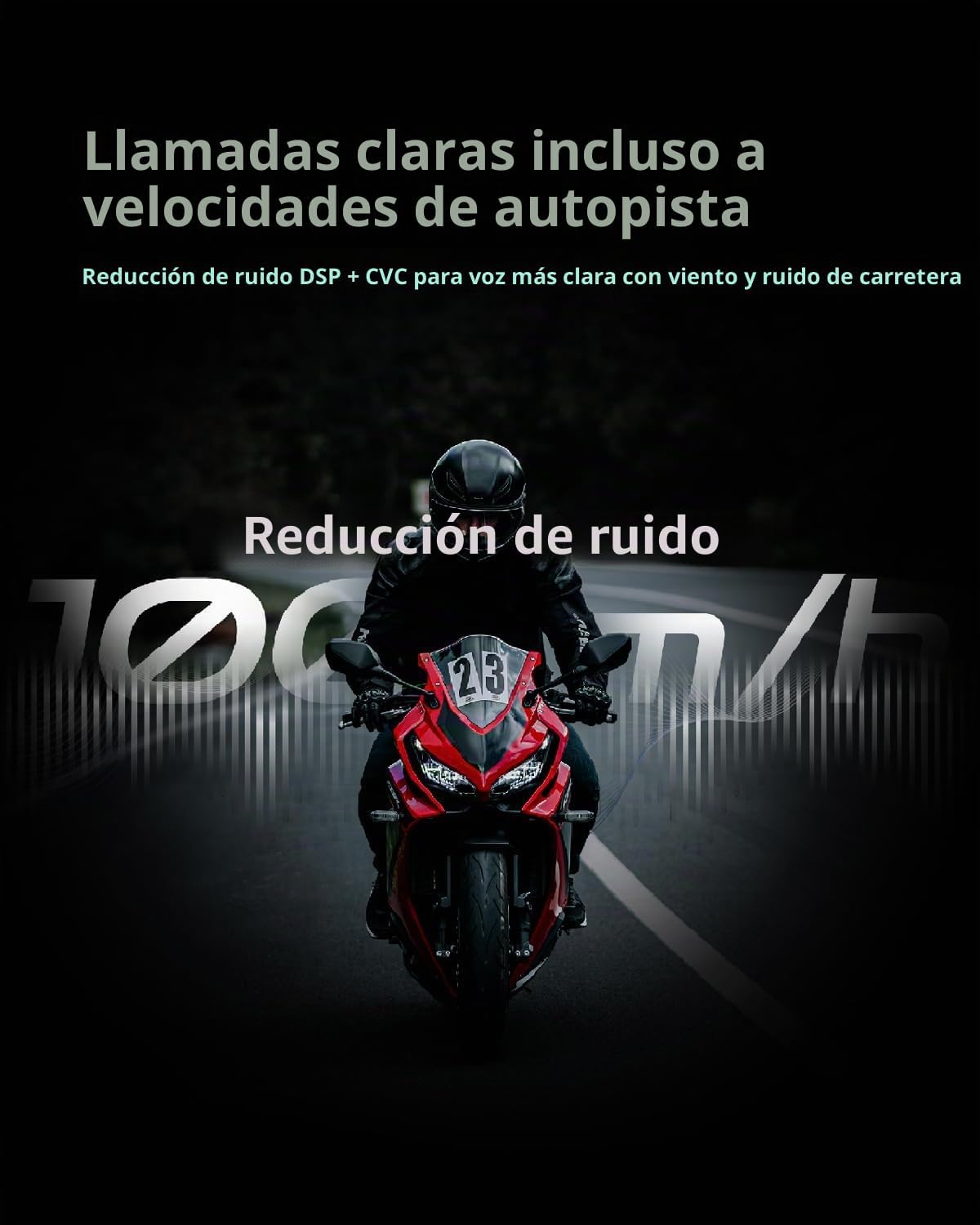 BLAISE Auriculares Bluetooth GT1 para motocicleta con sonido estére...