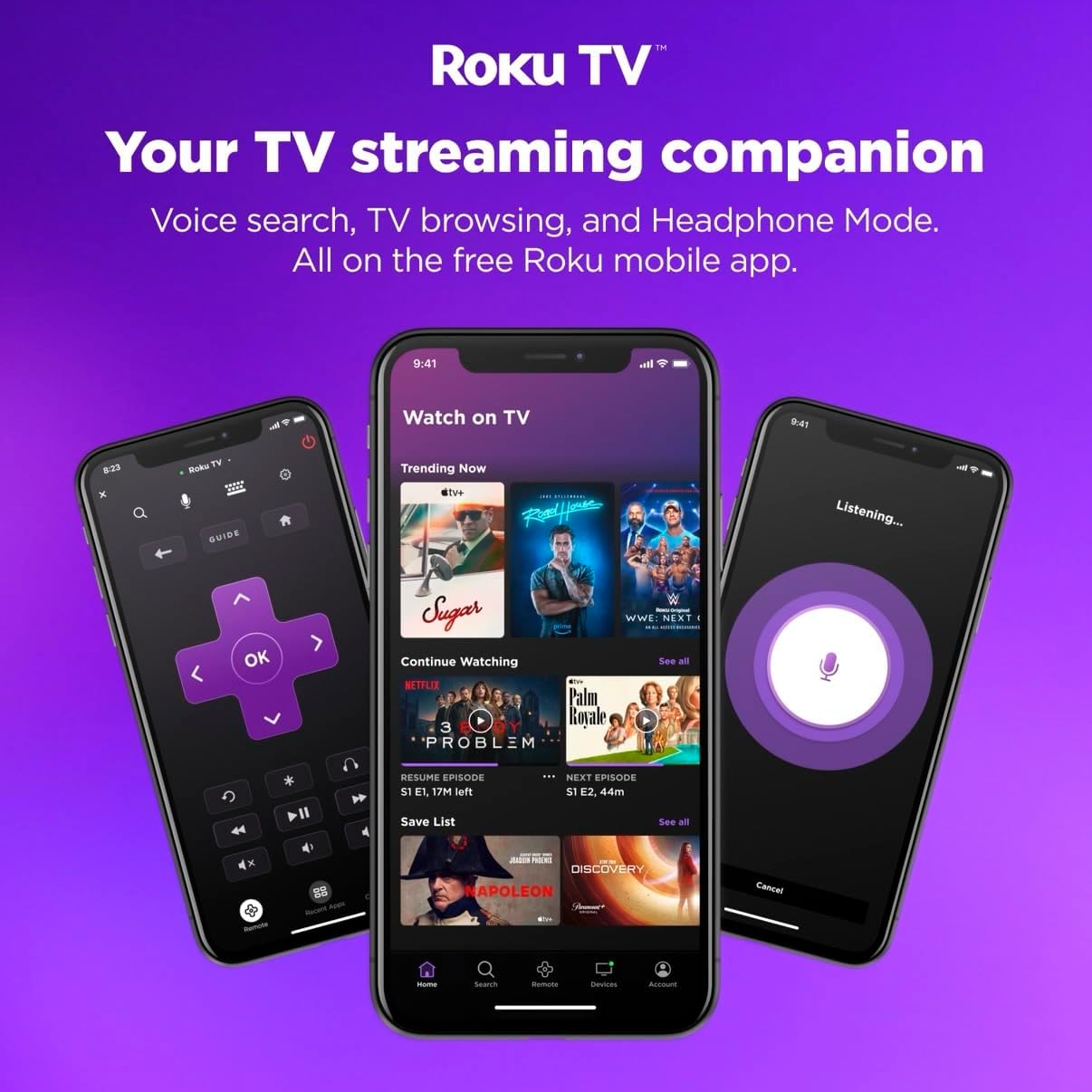 Boldever Roku TV 1080P FHD Mini proyector inteligente con Wi-Fi y B...