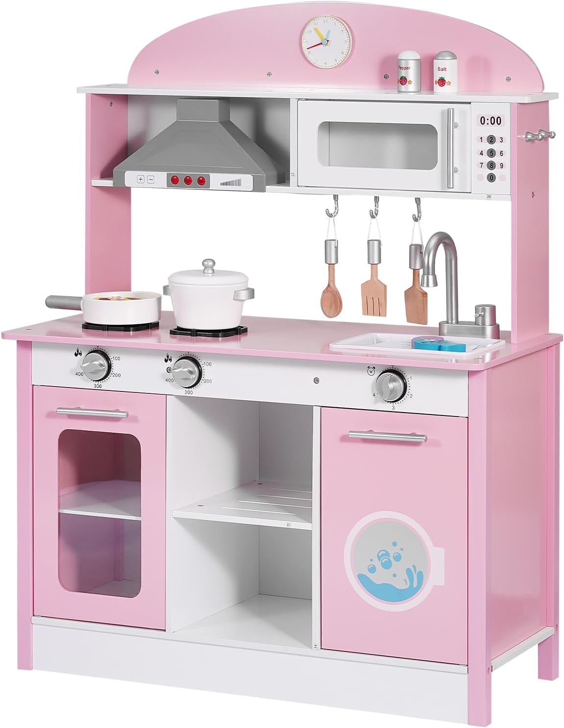 VEVOR Juego de cocina para niños, de madera, juego de cocina para n...