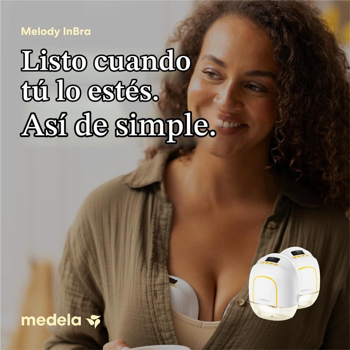 Medela Melody InBra Extractor de leche eléctrico doble manos libres...