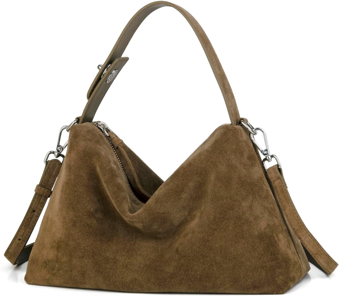 DONNAIN Bolsos cruzados de piel de ante premium para mujer y bolso...