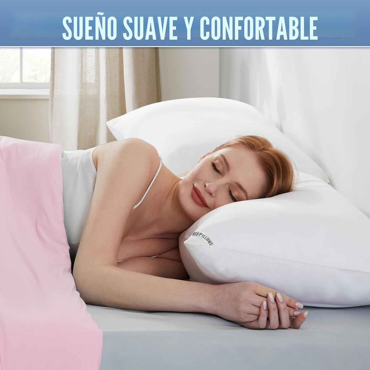 Piwaal Paquete de 2 almohadas de hotel de lujo, juego de 2 almohada...