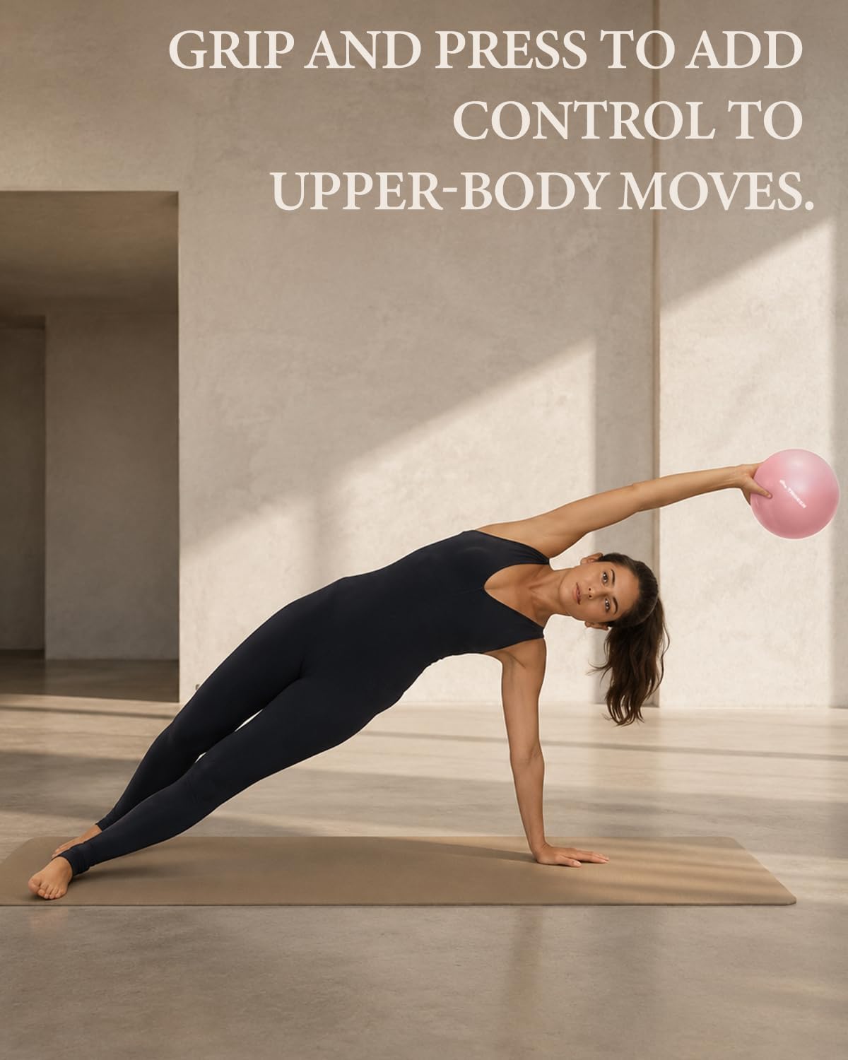 Trideer Pelota de pilates de 9 pulgadas con pajita de inflado, pequ...