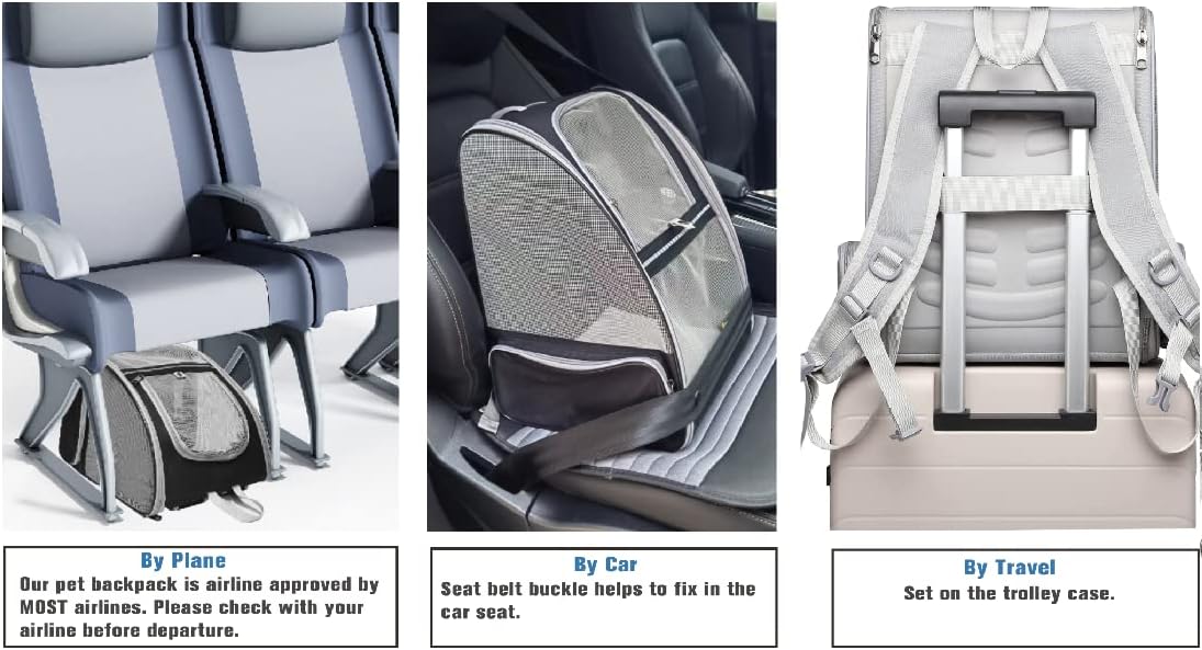 Texsens - Mochila para transporte de mascotas, con un innovador sis...