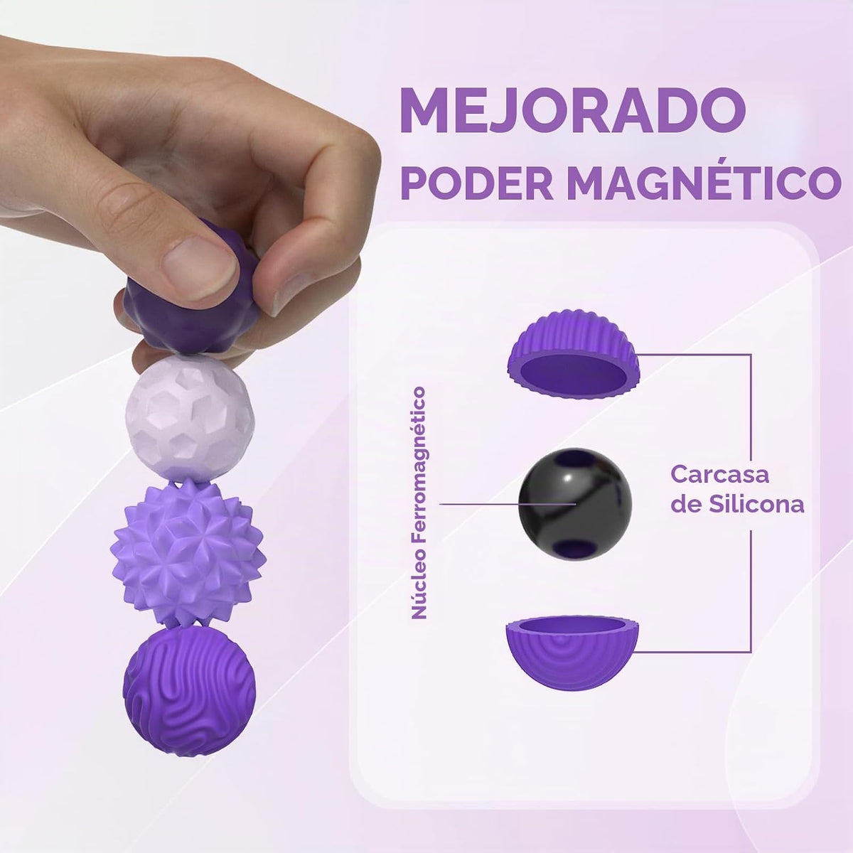Pelotas magnéticas para adultos y adolescentes, juguetes silencioso...