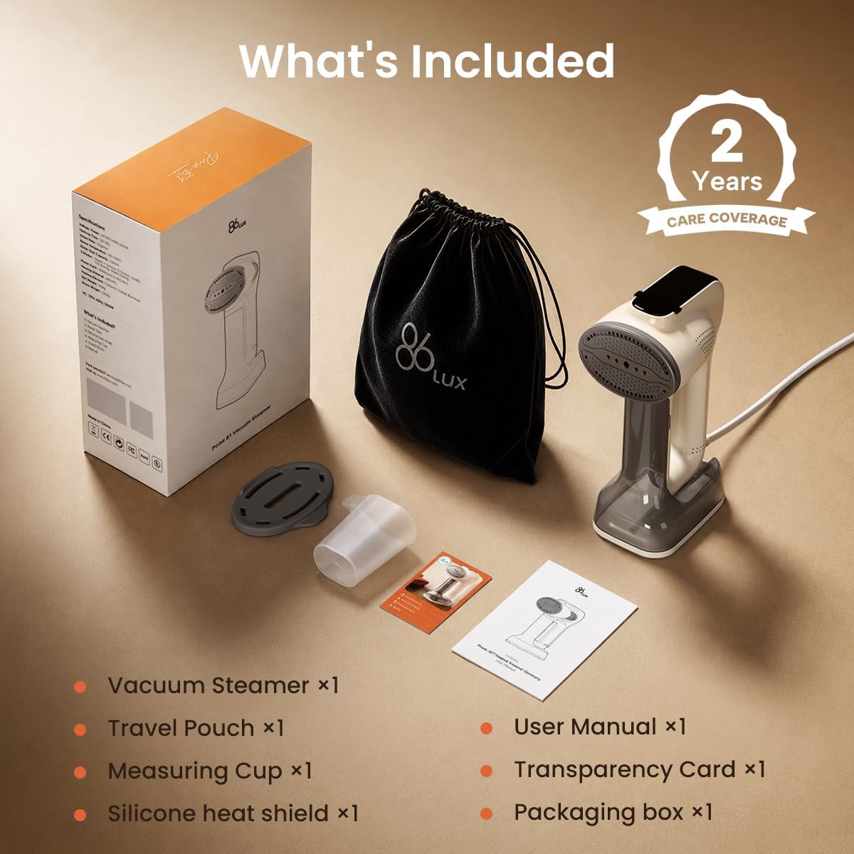 Vaporizador al vacío 86lux para ropa, vaporizador portátil para rop...