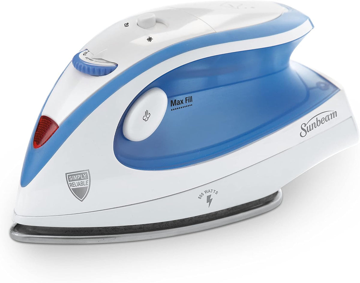 Sunbeam Hot-2-Trot Plancha de vapor de viaje, 800 vatios de doble v...
