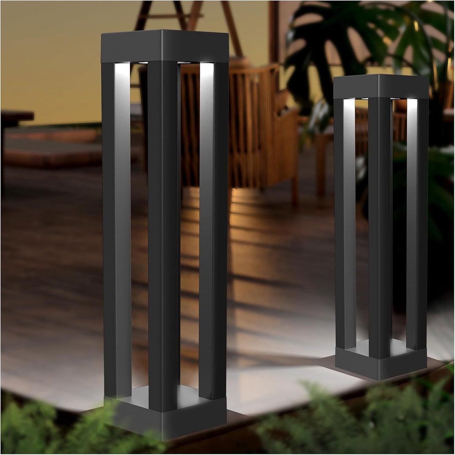 Lapsnail Lámparas solares de pie para exteriores, lámpara de pie de...