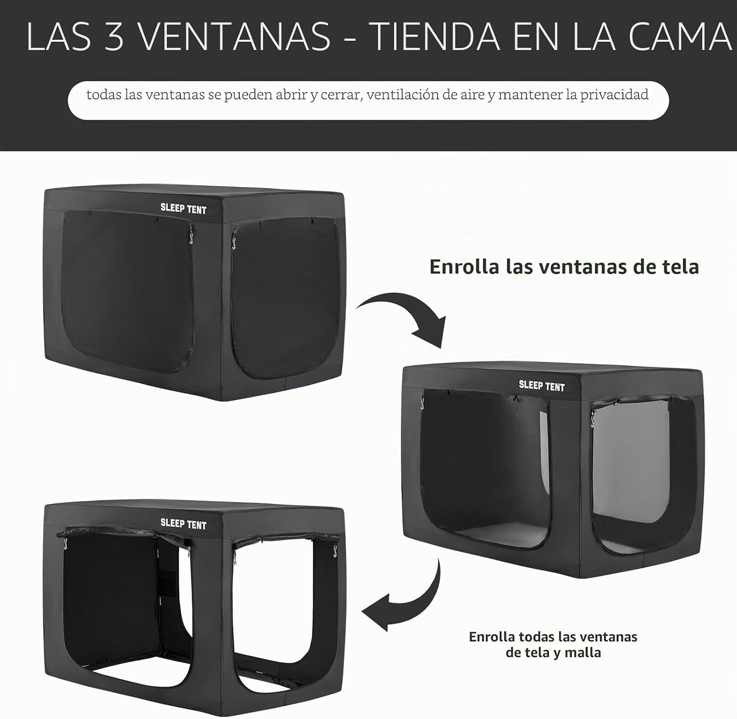 Toldo de cama matrimonial para niños y adultos con tiendas de campa...