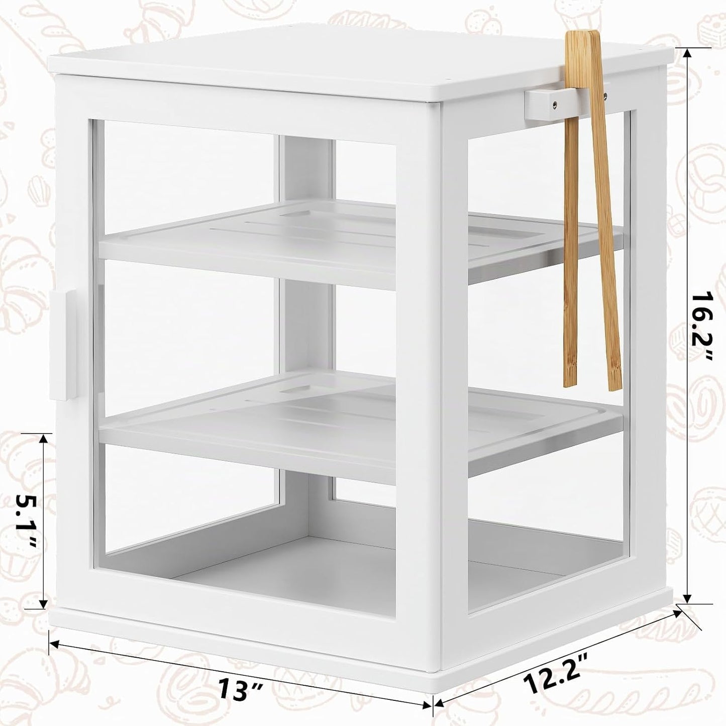 WOWLIVE Panera para encimera de cocina, contenedor grande de almace...
