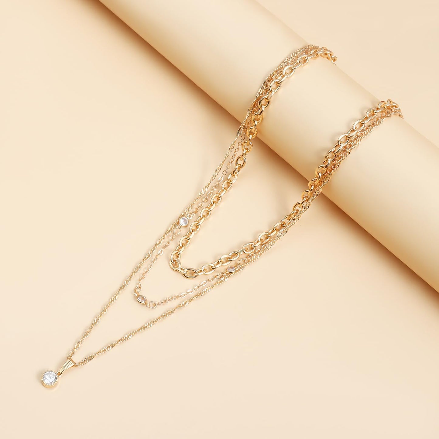 Gargantilla gruesa de oro para mujer, collar de declaración platead...