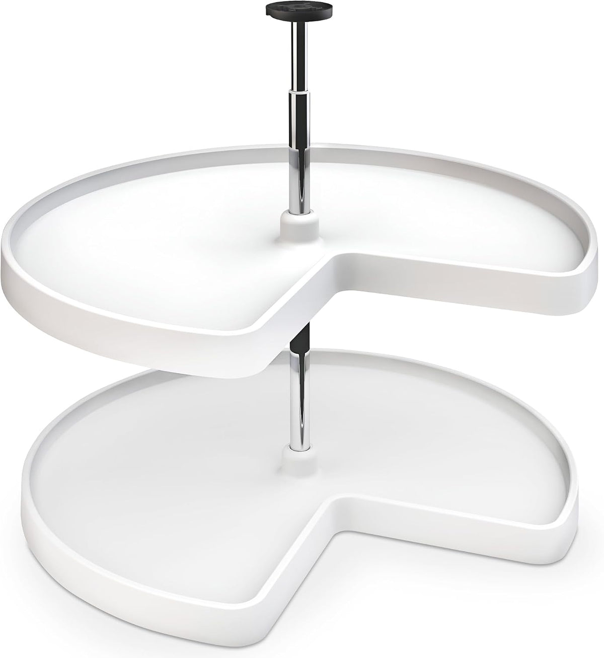 Rev-A-Shelf 28" en forma de riñón de doble nivel Lazy Susan par...