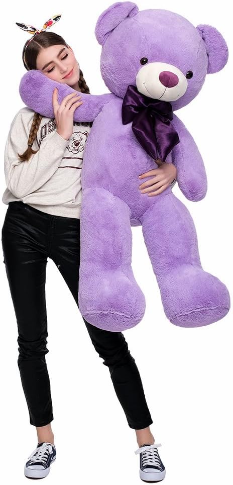 MaoGoLan Oso de Peluche Gigante Morado de 47 Pulgadas de Tamaño Nat...
