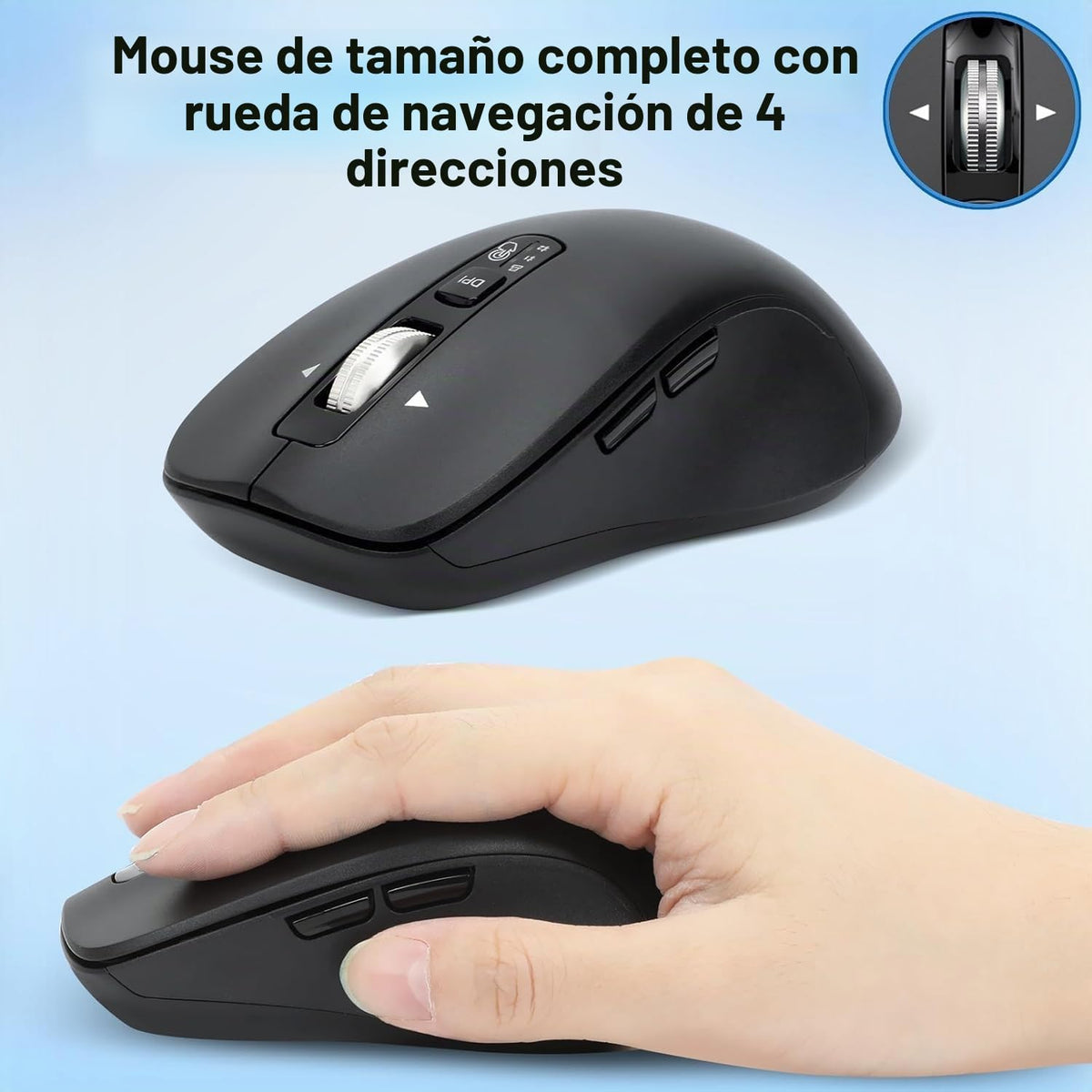 CITLLA Combo de teclado y mouse inalámbricos, teclas de interruptor...