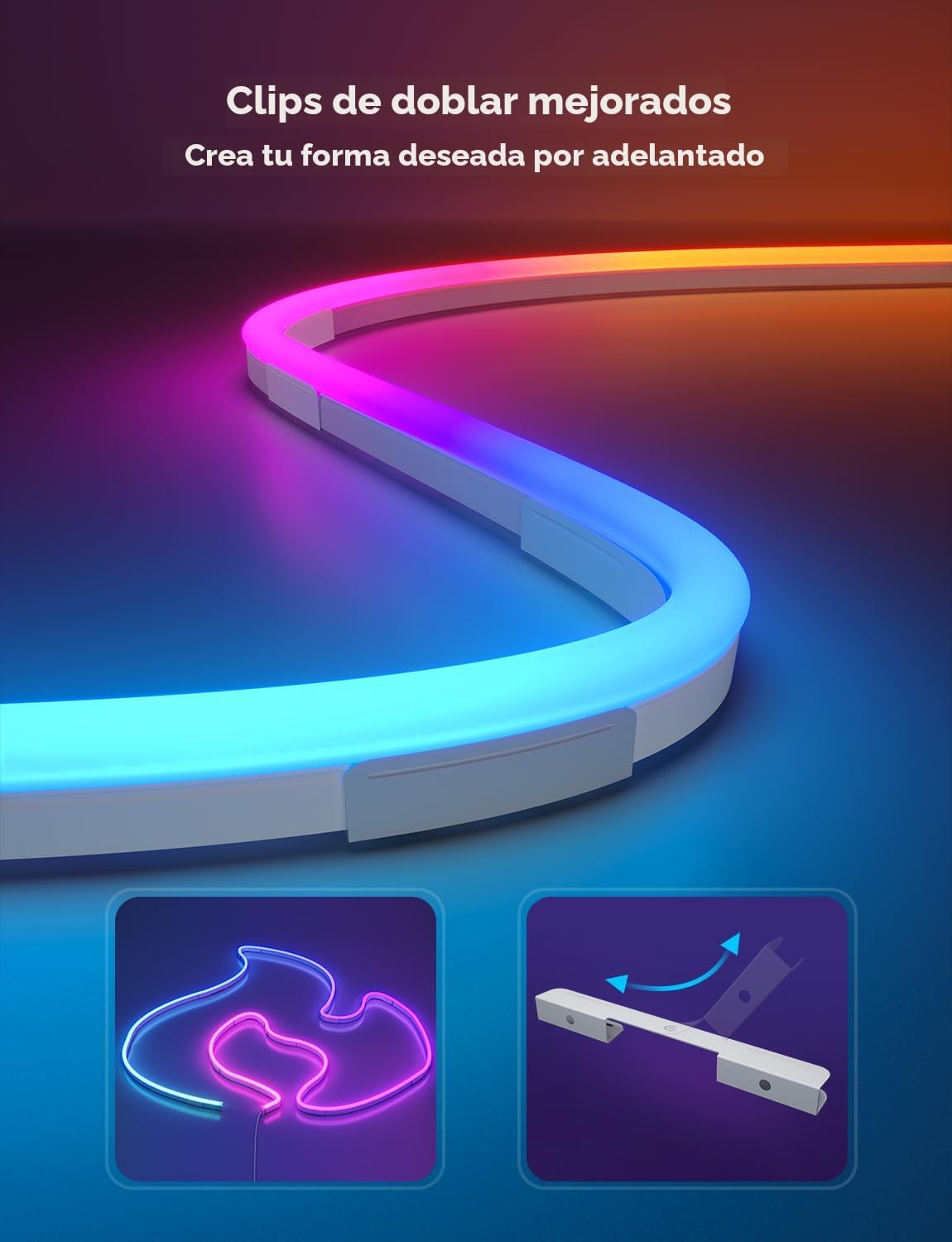 Govee Luces de neón RGBIC de 32.8 pies que funcionan con materia, A...