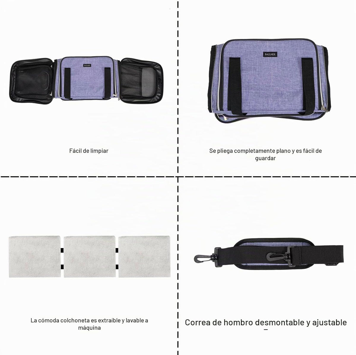 BAGLHER Bolsa de Transporte para Gatos, Transportador de Mascotas A...