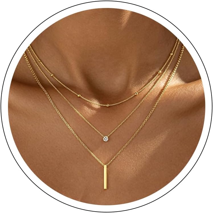NECOCY - Collares delicados chapados en oro de 14k\/plata con circo...