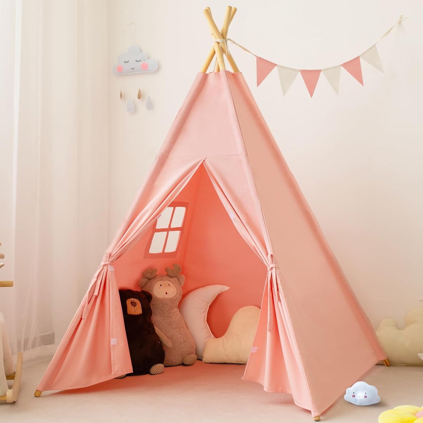RongFa Tienda de campaña tipi para niños, tienda de campaña portáti...
