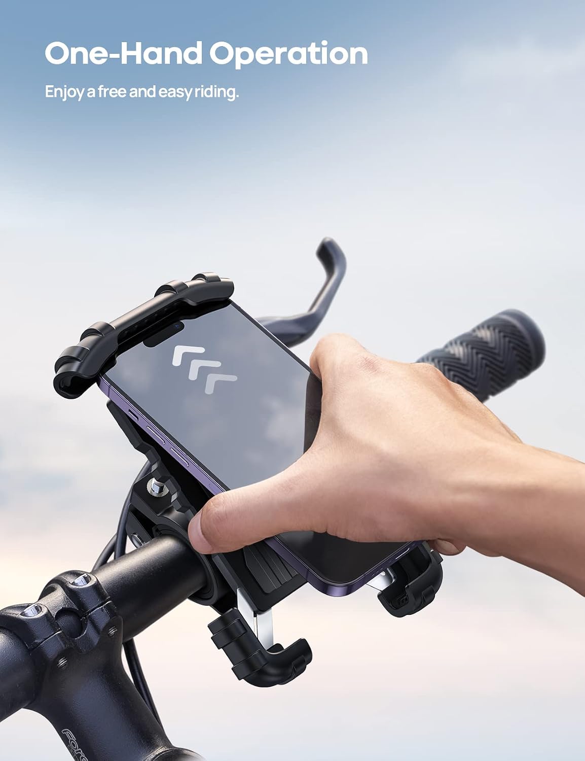 Lamicall - Soporte de teléfono para bicicleta, soporte para teléfon...