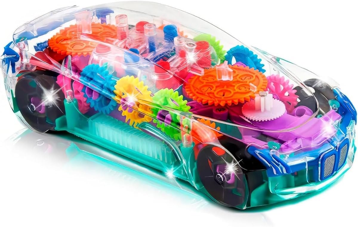 ArtCreativity Juguete sensorial transparente iluminado para automóv...
