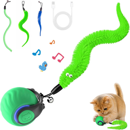 Juguetes interactivos para gatos con sonidos de pájaros y 6 modos d...