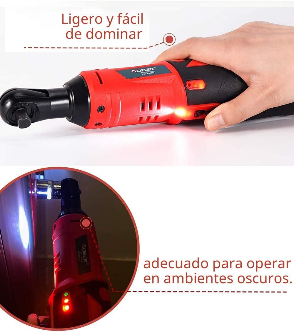 AOBEN Juego de llaves de trinquete eléctricas inalámbricas de 3\/8...