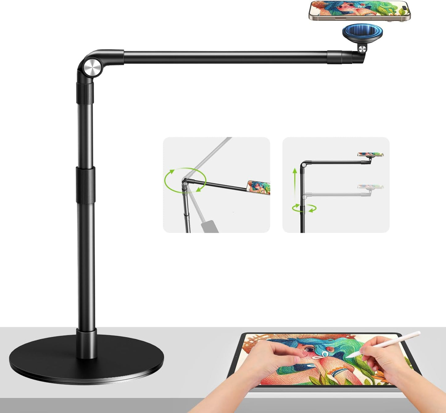 elitehood Soporte magnético para teléfono para grabación superior,...