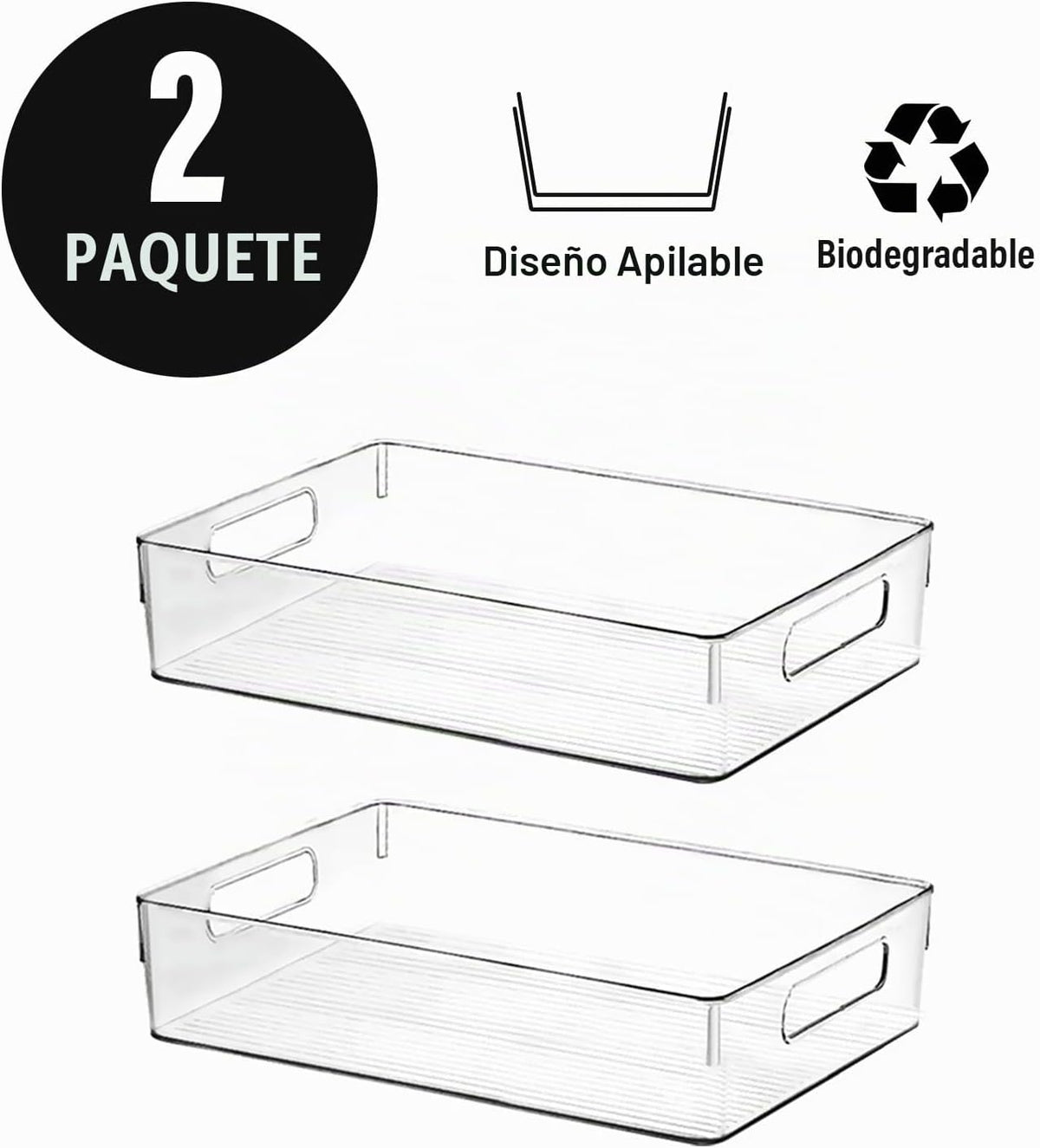 Contenedor de Almacenamiento de Plástico Transparente, Organizadore...