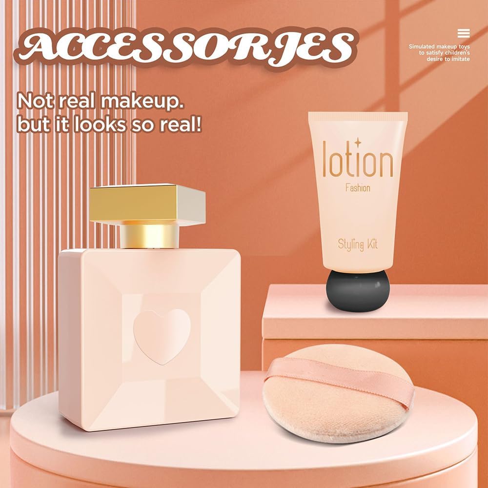 Kit de maquillaje de juguete para niñas, juego de cosméticos de 12...