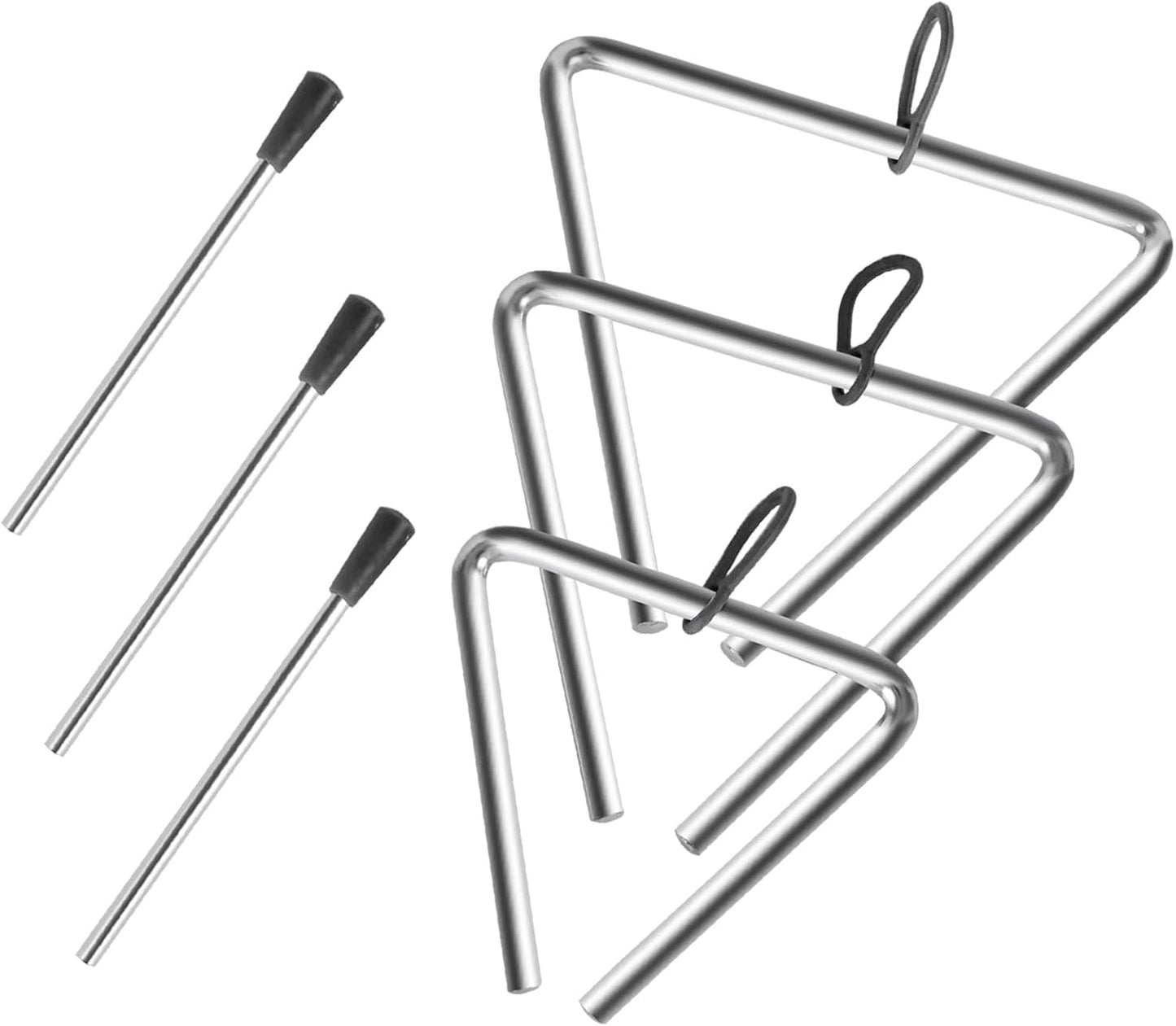 EASTROCK Juego de instrumentos triangulares 3 paquetes de 4 5 6 pul...
