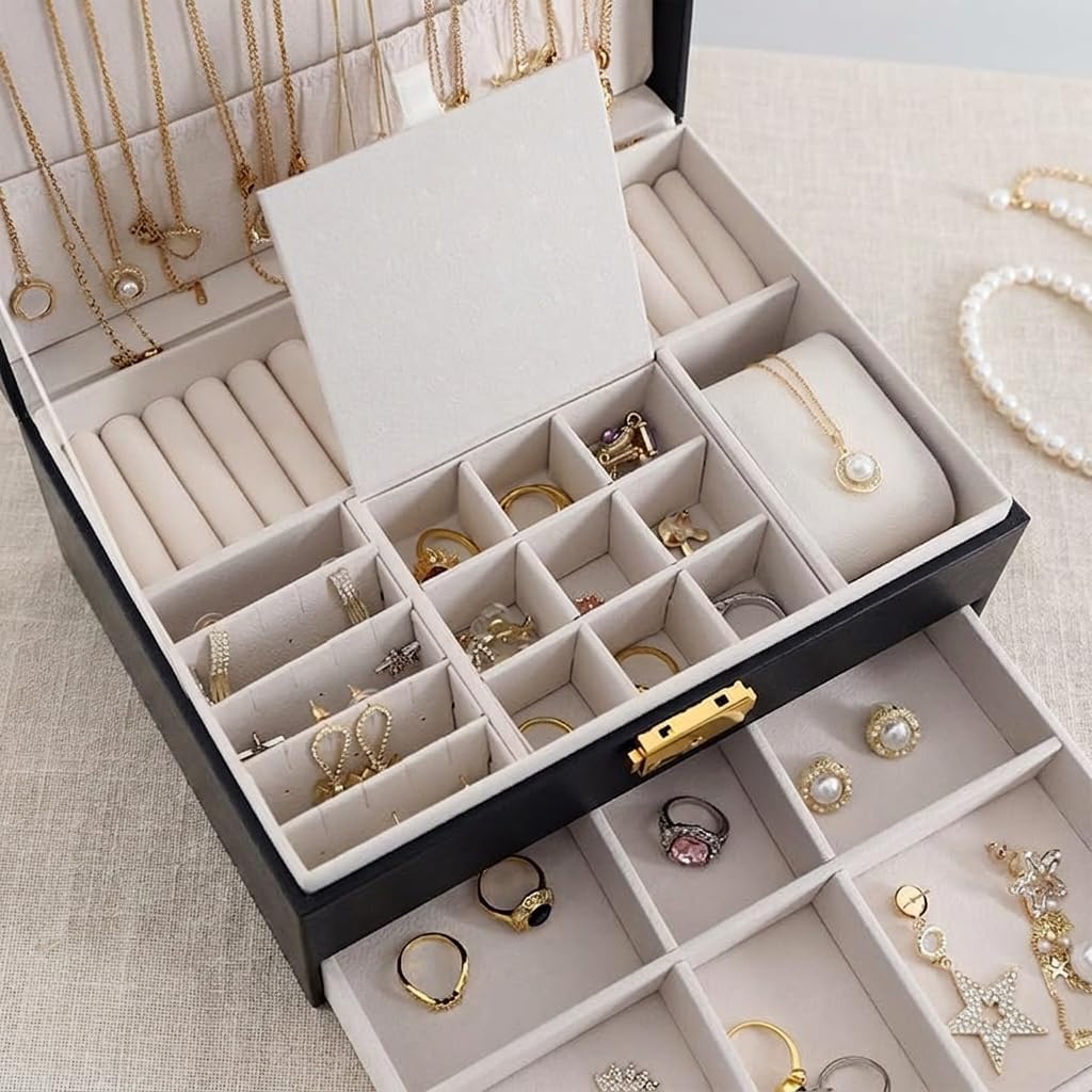 GUOER Caja de Joyas para Mujer Niña Esposa - Grande Organizador de...