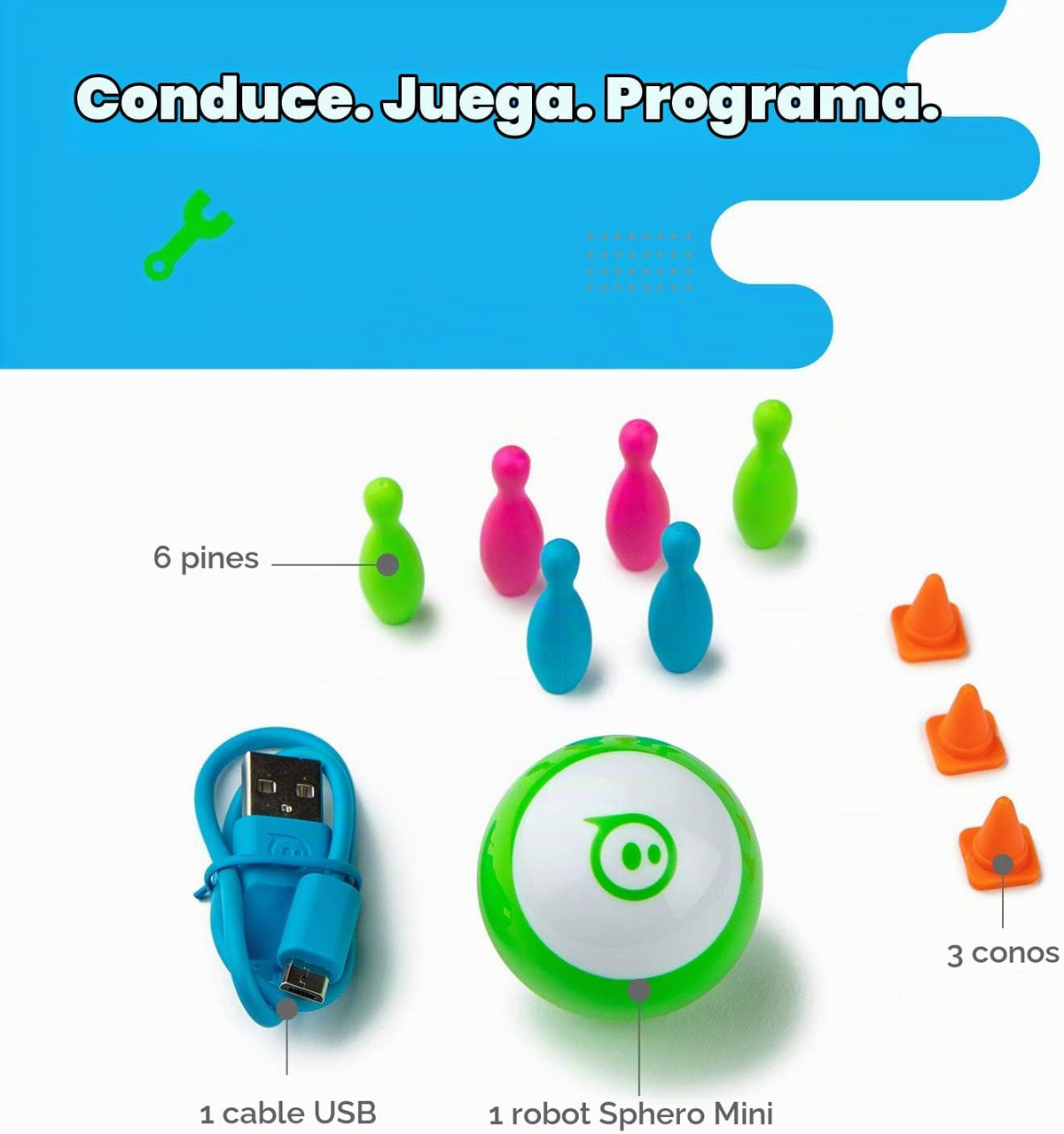 Sphero Mini (verde) - Bola robot de codificación para niños - Diver...