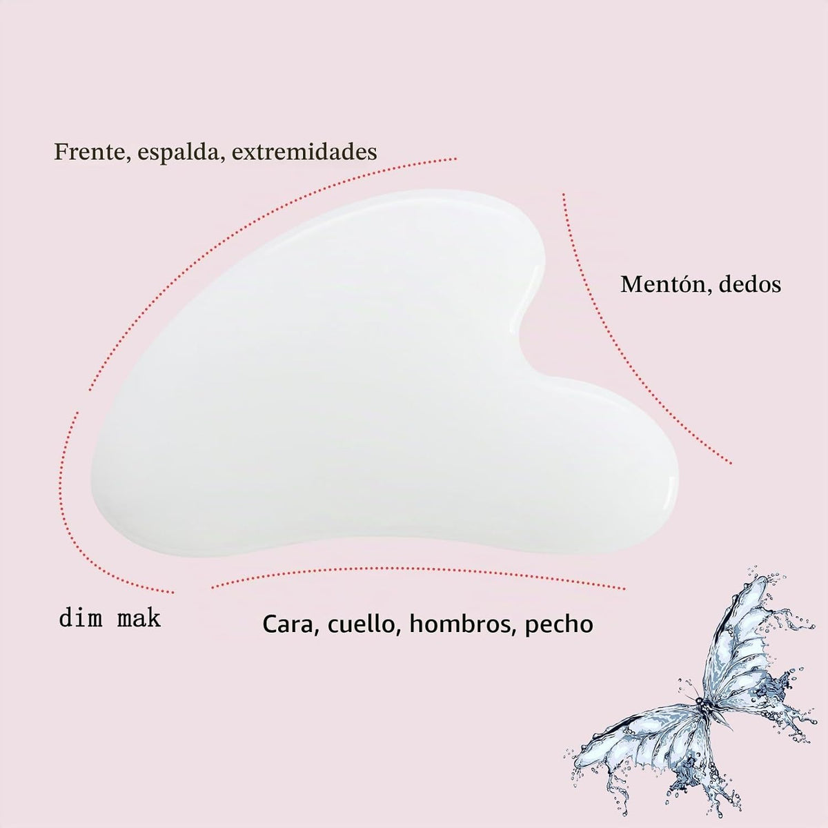 YAMHOHO Herramienta de masaje de piedra de jade Gua Sha, herramient...