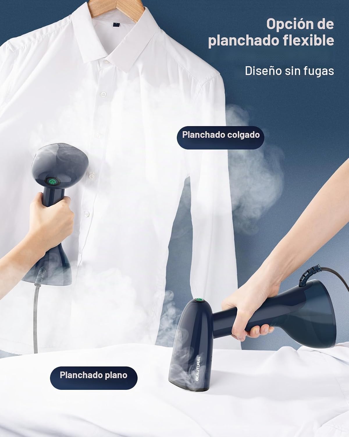 BEAUTURAL Vaporizador para ropa, removedor de arrugas portátil de t...
