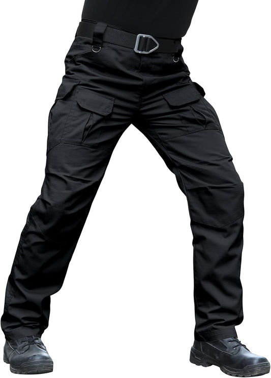 Hiwise Pantalones tácticos elásticos para hombre, resistentes al ag...