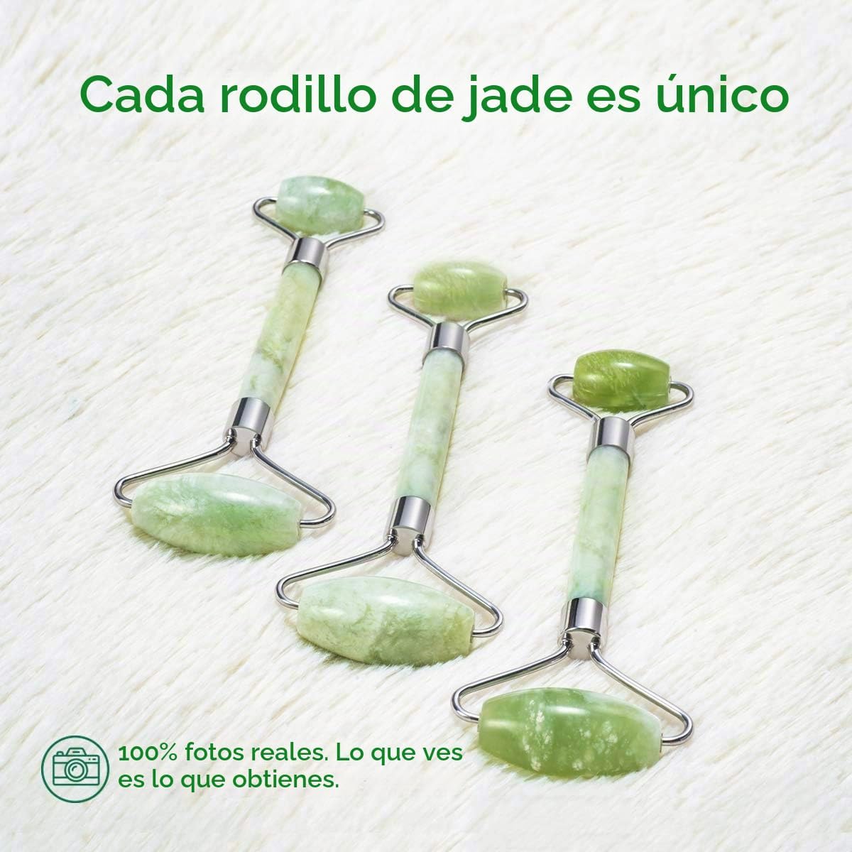 Kimkoo Juego de rodillos de jade para la cara 3 en 1 Con herramient...