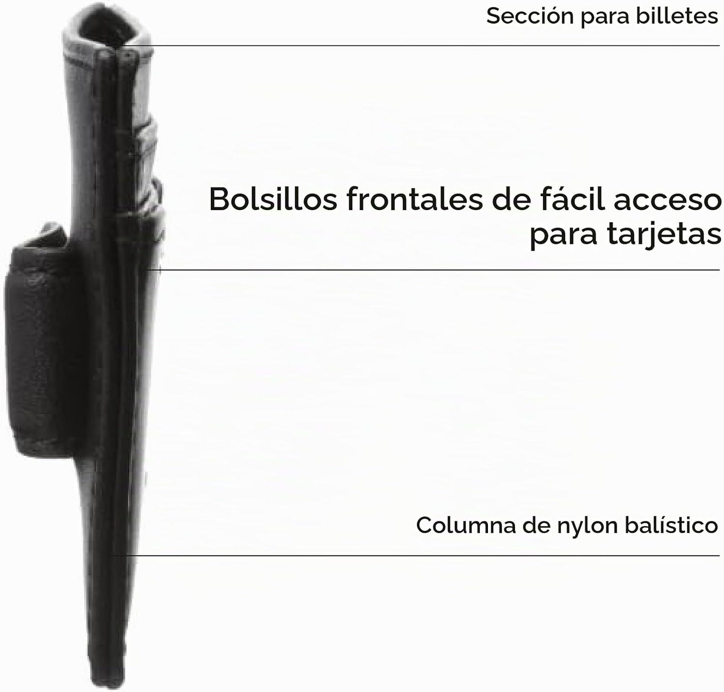 TUMI Estuche para tarjetas con clip para dinero Delta para hombre,...