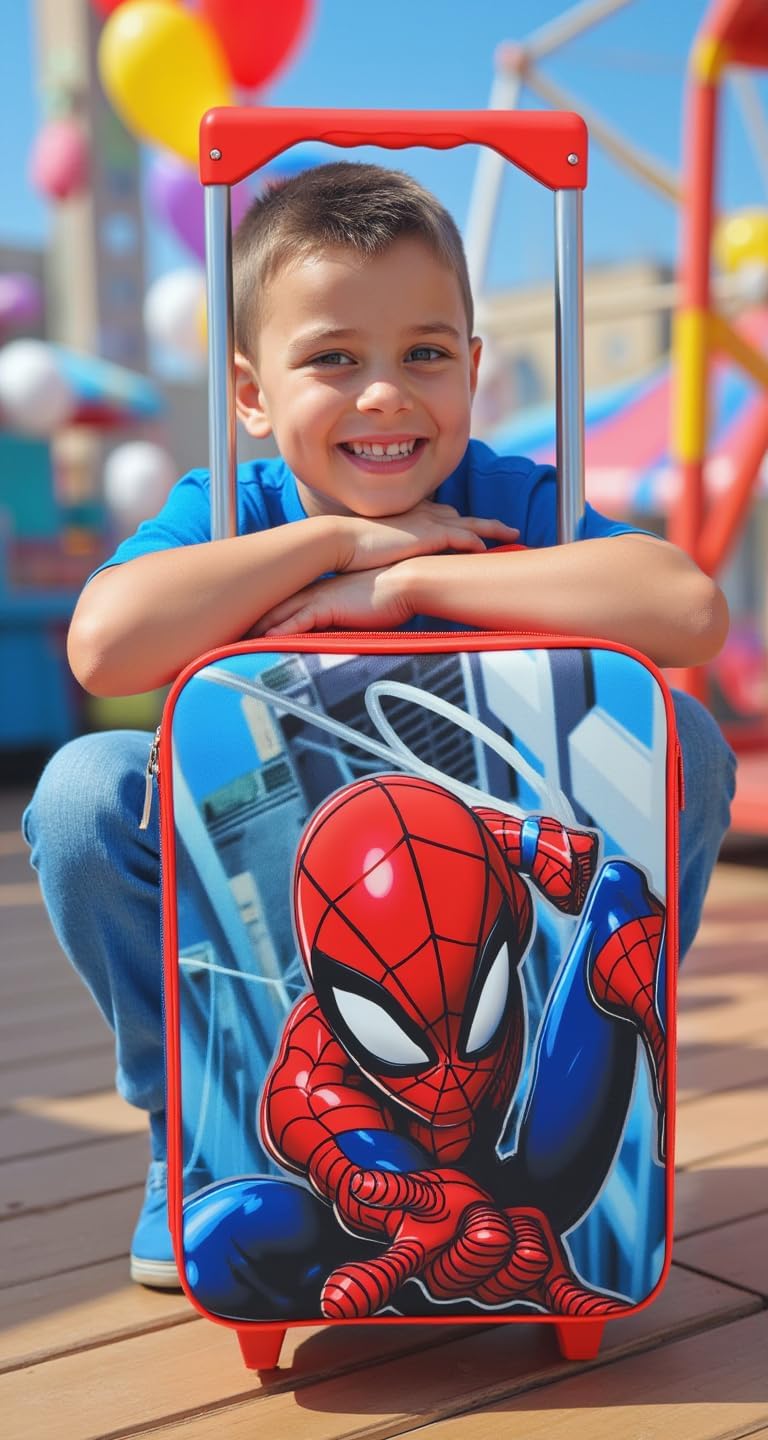 Fast Forward Spiderman - Maleta suave de 16 pulgadas para niños, bo...