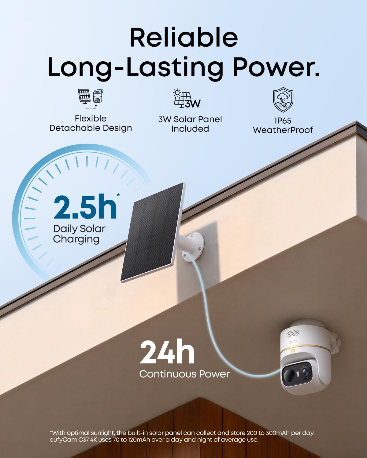 eufy Security eufyCam C37, cámara solar 4K, seguimiento automático...