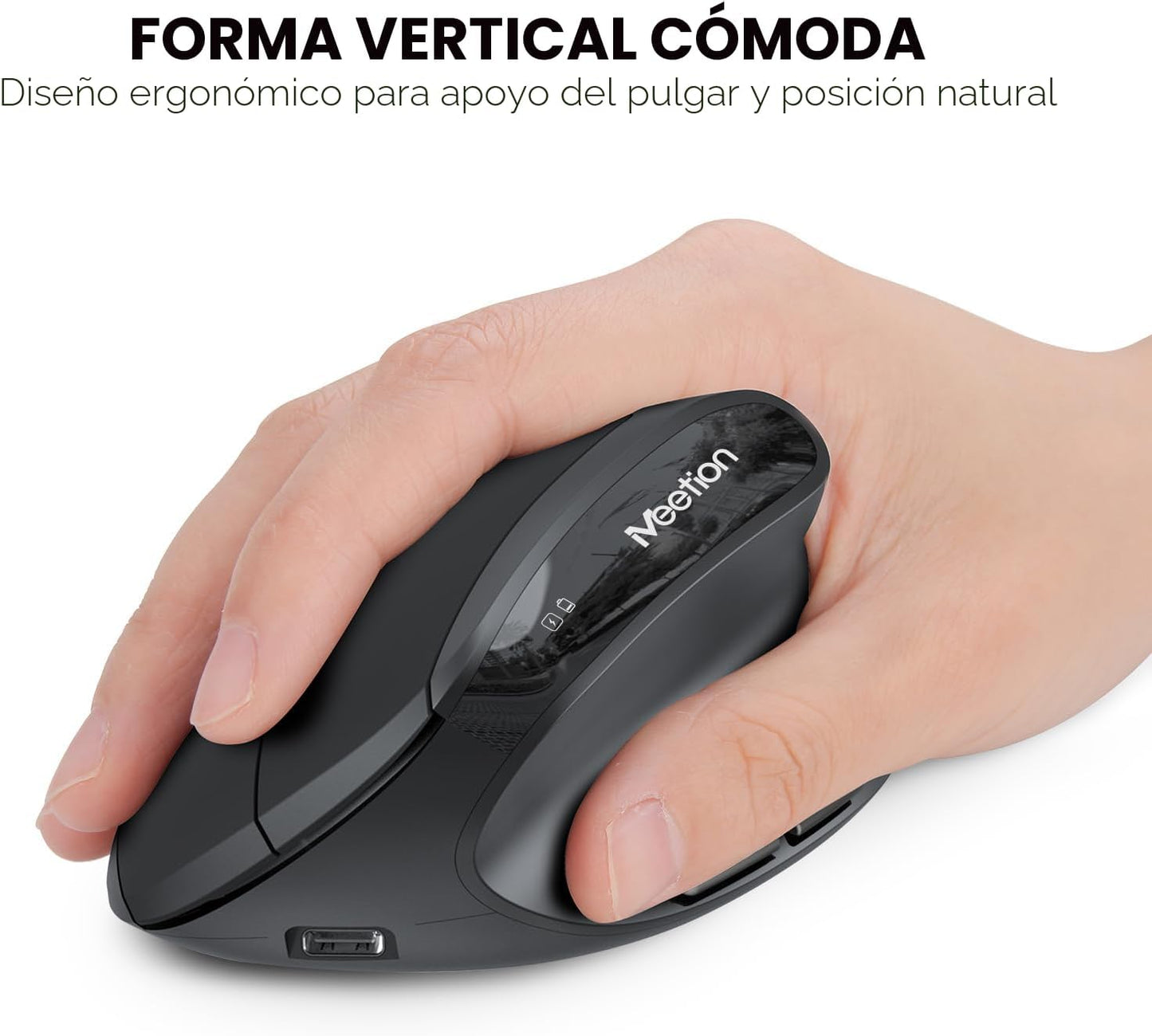MEETION Teclado y mouse ergonómicos, teclado inalámbrico con mouse...