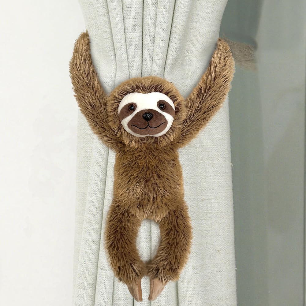 Perezoso colgante de animales de peluche, 2 piezas de perezoso gris...