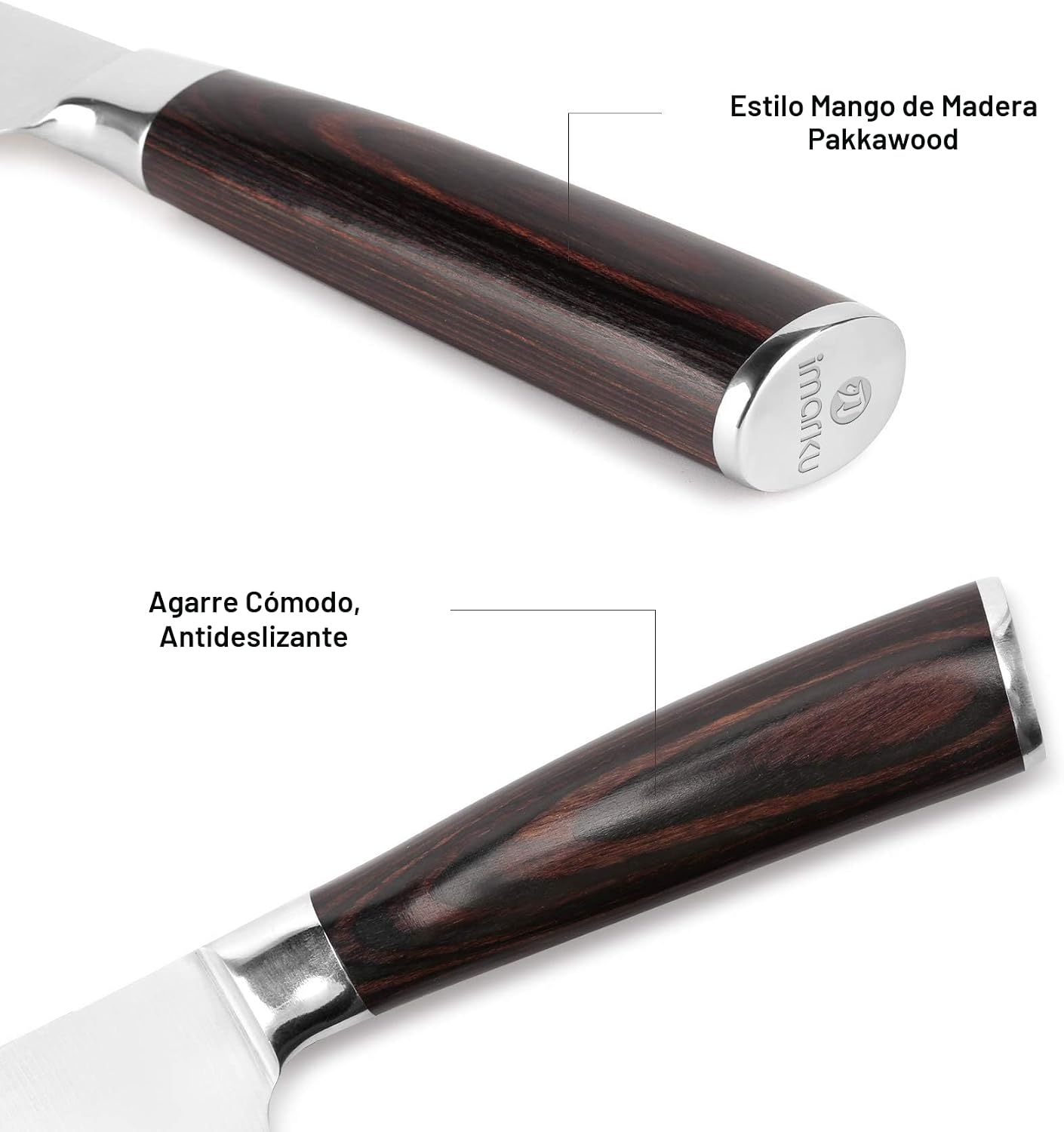 Cuchillo de pan imarku, cuchillo de sierra ultra afilado de 10 pulg...